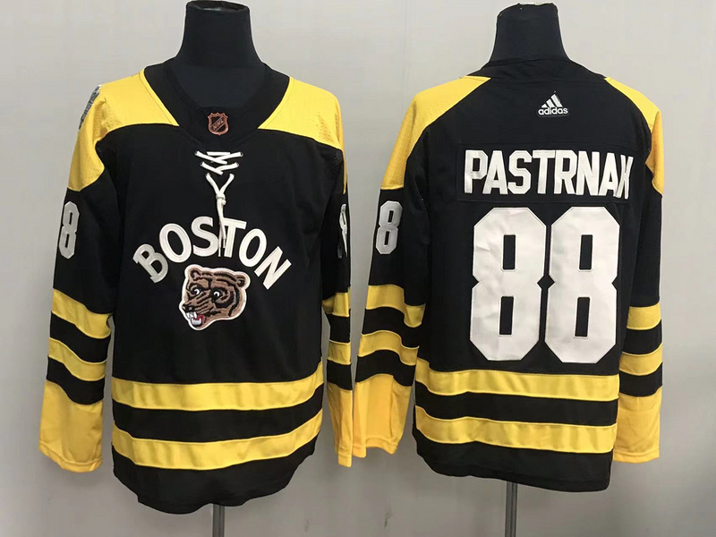 Men's Boston Bruins David Pastrnak #88 Black Jersey